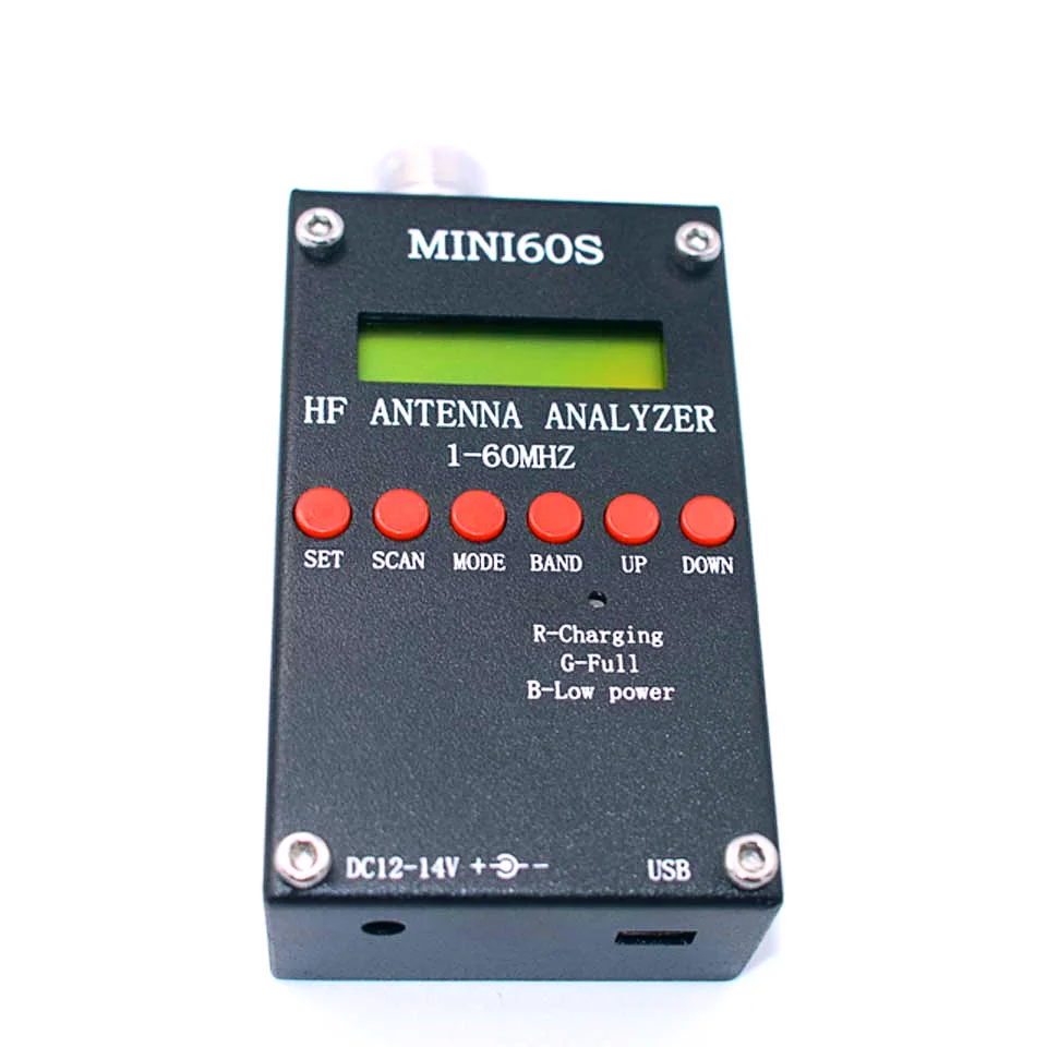 Bluetooth Android HF ANT анализатор SWR 1-60 МГц Mini60 USB высокой точности MINI60S антенны метр для Ham Радио C4-006