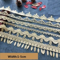2 yards various gold trims ribbon for wedding dress lace fabric clothes sewing lace trimmings fringe lace appliques motif diy