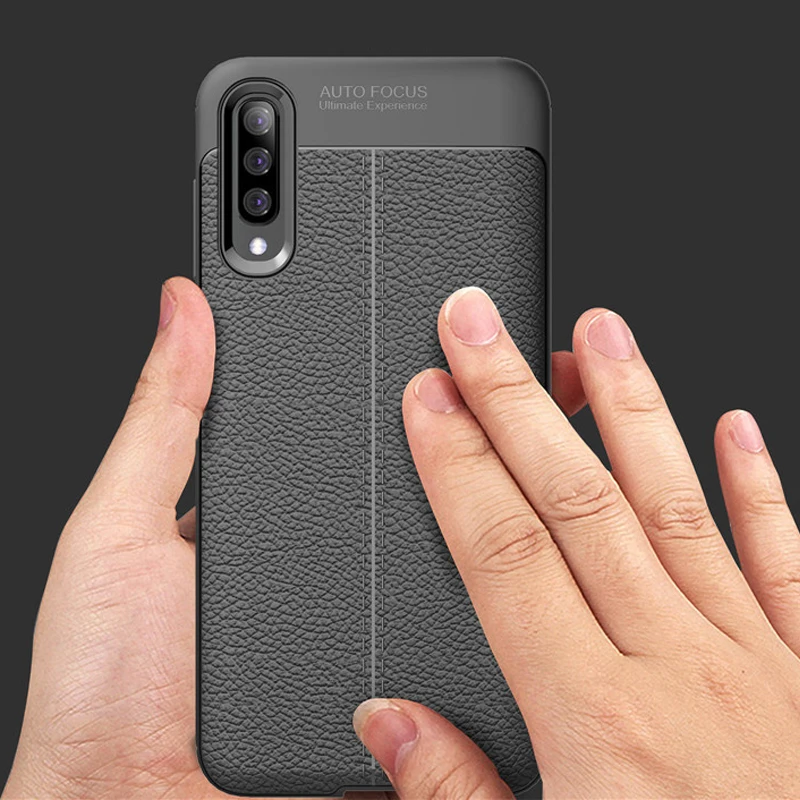 YUETUO tpu кожаный чехол с узором для задней панели телефона etui samsung galaxy A50 A 50