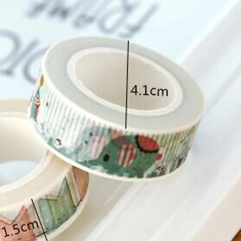 DIY креативные канцелярские подарки настольная книга DIY декоративные клейкие маскировочные наклейки ленты васи бумажная лента коробка животные тема