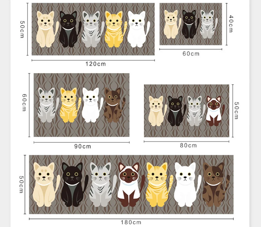 Мультфильм Кухня коврик прекрасный Memory Foam ковры коврики в ванную