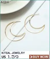 KITEAL Новая мода покрытые серебром Простые два круга серьги-кольца с крестиком женские ювелирные изделия высокого качества