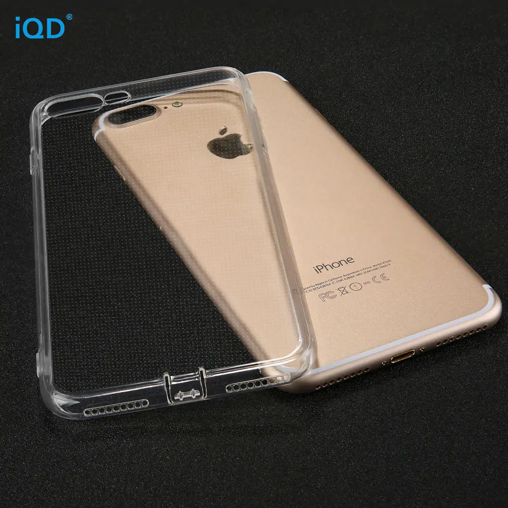 IQD Чехлы для iPhone X 8 7 Plus тонкий прозрачный мягкий гибкий гелевый ТПУ устойчивый к