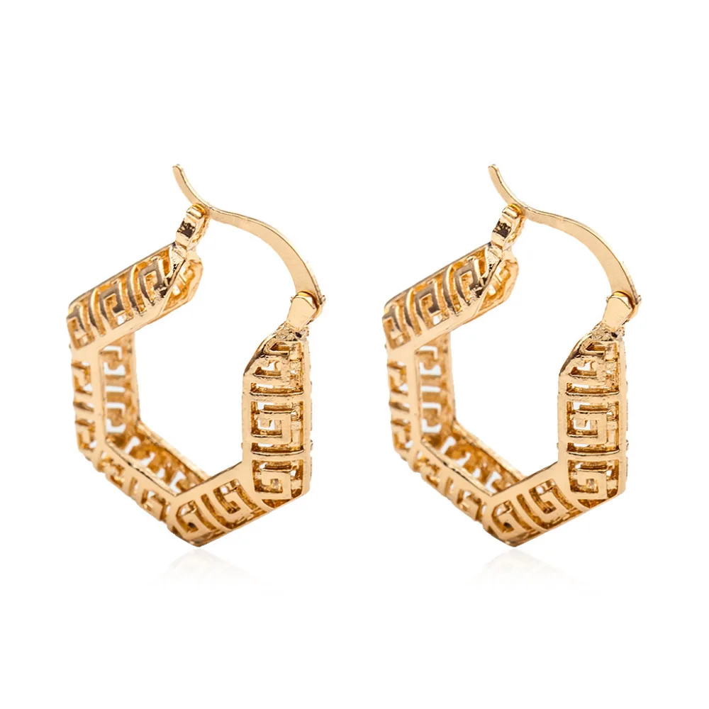 Женские серьги кольца в форме цветка золотого цвета|hoop earrings for women|fashion hoop earringshoop |