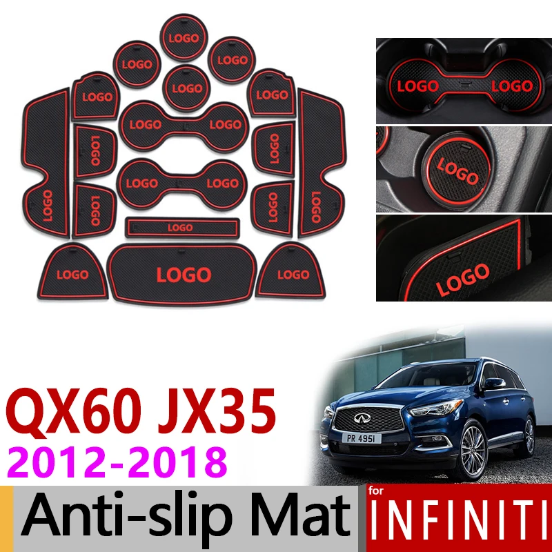 Противоскользящие резиновые коврики слот для ворот коврик Infiniti QX60 JX35 2012 2013 2014 2015