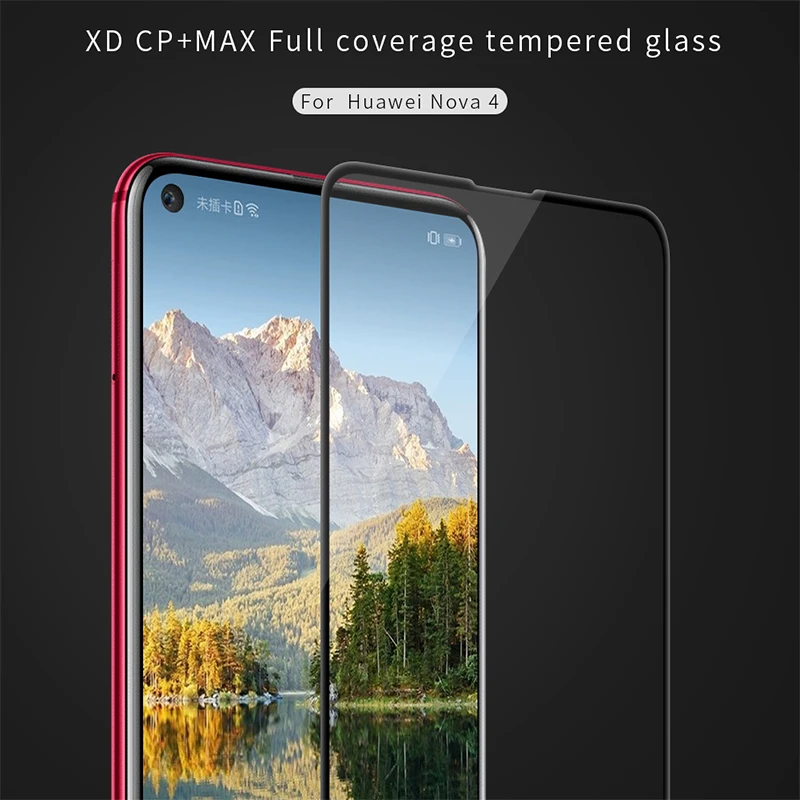 Для huawei Nova 4 Экран Protector полностью чехол NILLKIN Nova4 закаленное Стекло сенсорный фильм XD CP+ Max круглый край 9 H 6,4"