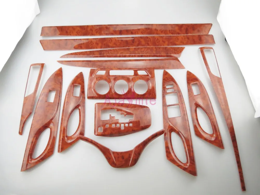 Стайлинг автомобиля хром 2014 2015 2016 2017 внутренняя деревянная цветная панель