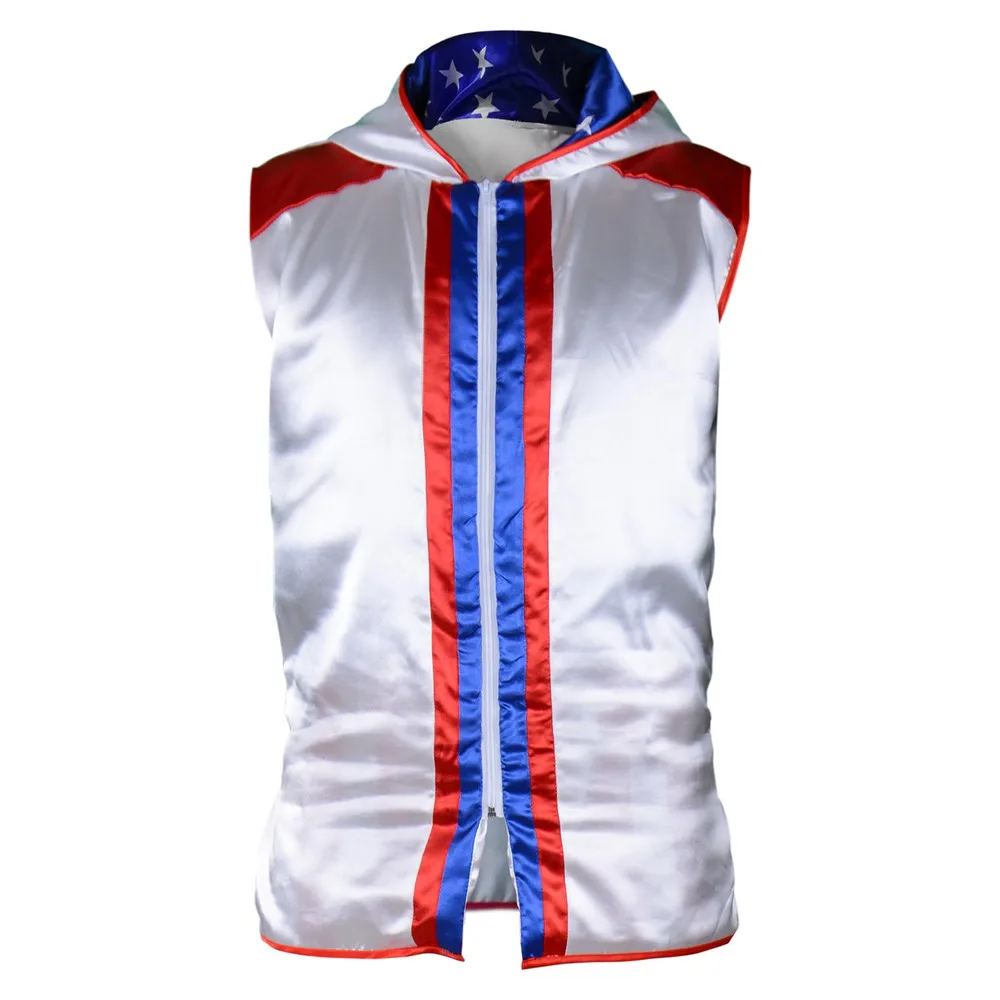 Hoodie Vest Дети боксерский костюм Creed 2 костюм Адонис Джонсон костюм для бокса для мальчиков Спортивная форма Creed месть костюм для косплея, толстовка с капюшоном с короткими - Цвет: Hoodie Vest