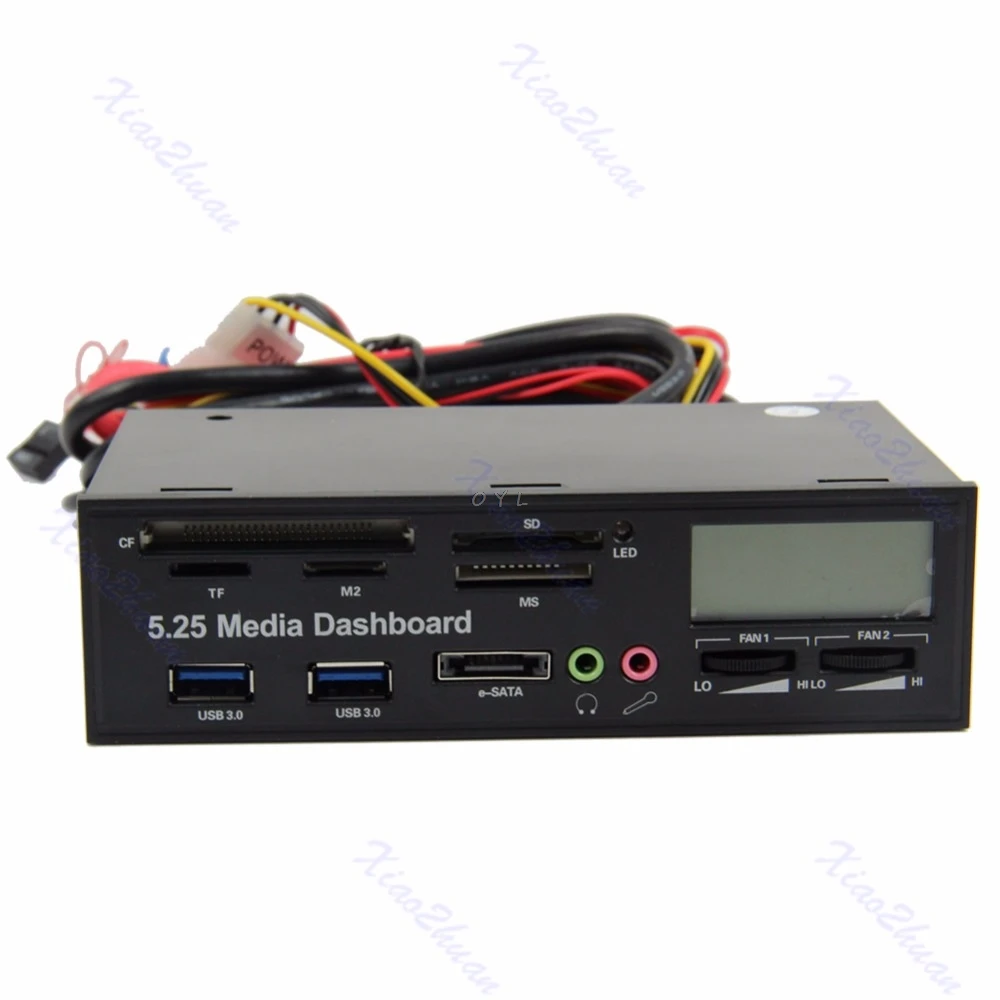 Многофункциональная медиа панель USB 3 0 Все в 1 5 25 дюйма кардридер Прямая