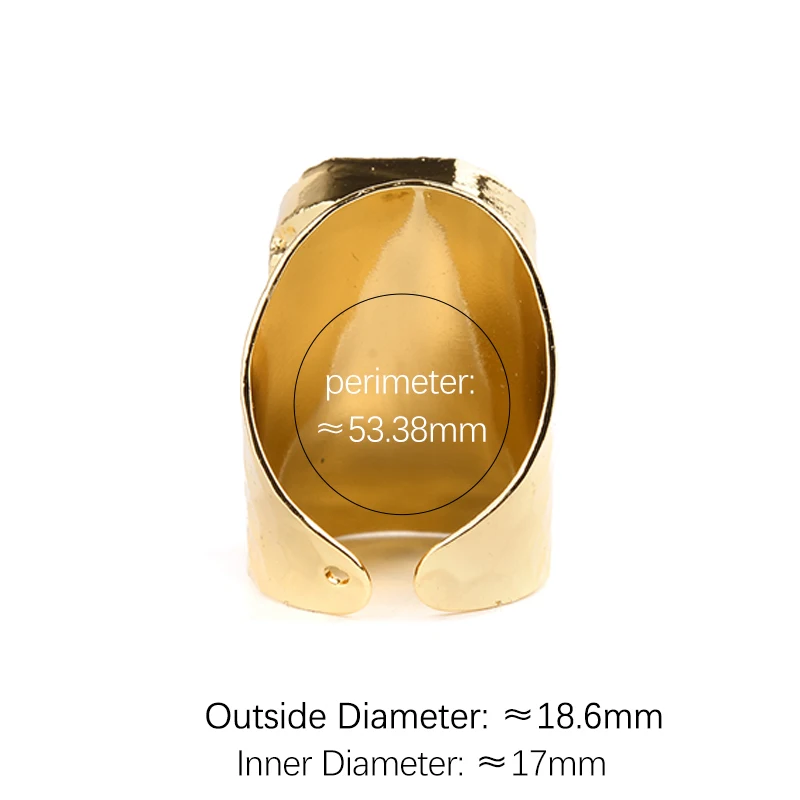 Женское кольцо BELLA. TIME регулируемое золотистое серебряное из натурального камня