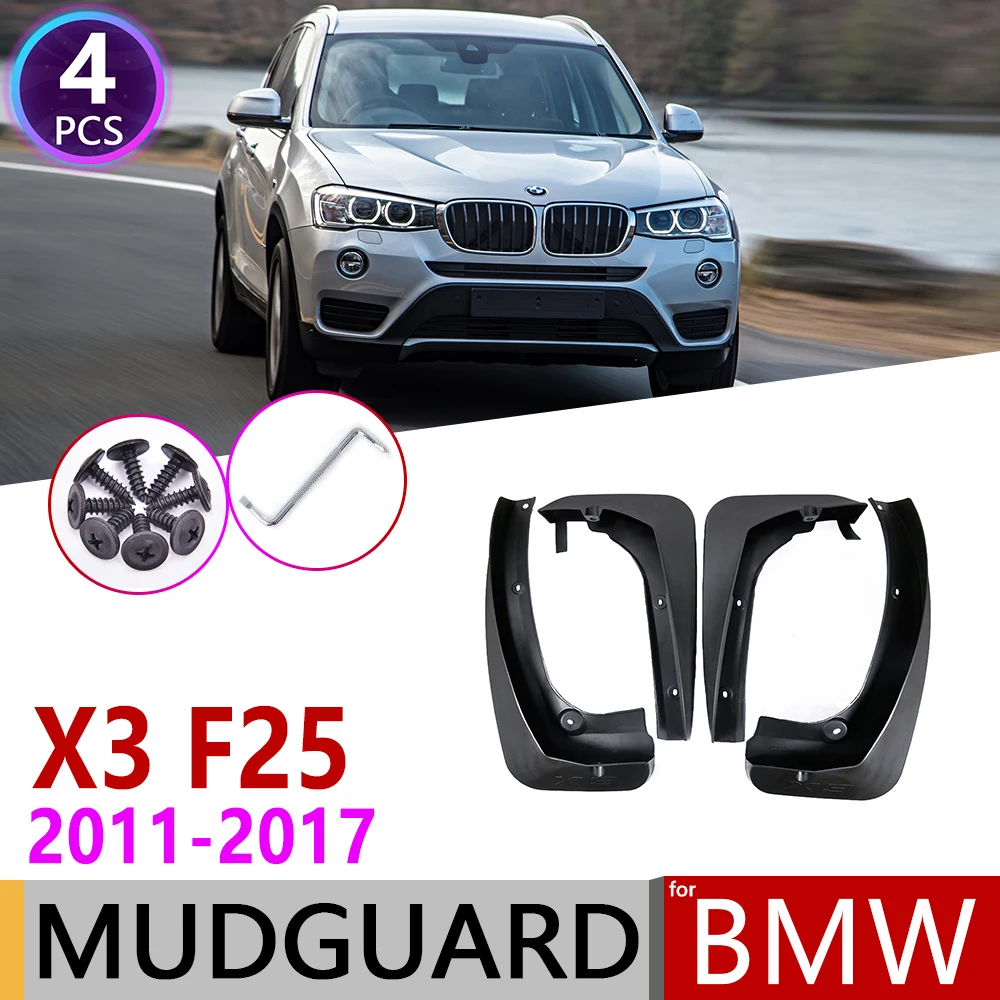 4 предмета в комплекте для BMW X3 F25 2011 ~ 2017 спереди и сзади автомобиля Fender Брызговики