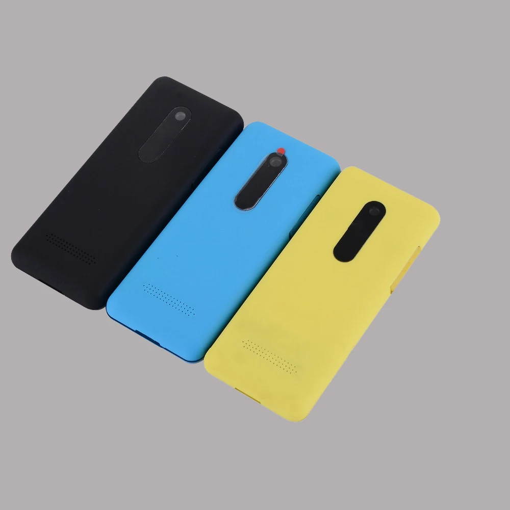 5 шт. для Nokia Asha 206 2060 хорошее качество полный корпус крышка две sim-карты задняя крышка батарейный отсек английские брелки