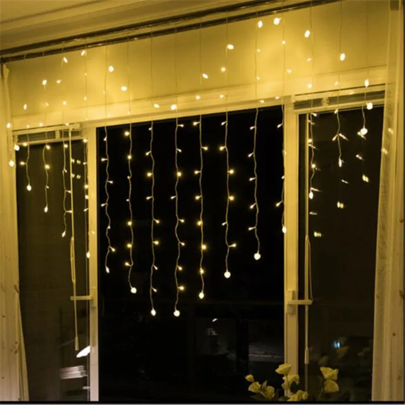 Led Christmas Lights 2M*1.5M Love Curtain Light AC 220V for Wedding Party Decoration LED Outdoor Decor | Лампы и освещение