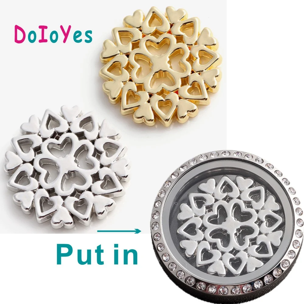 DIY открытое сплава Подвески для плавучих Медальоны Золотой/Серебряный медальон