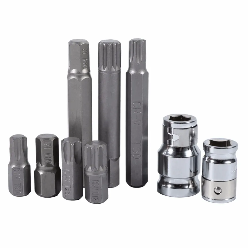 40 шт./лот Многофункциональный Набор бит для отвертки Power Hex Spline star и Bit Holder Socket Adapter