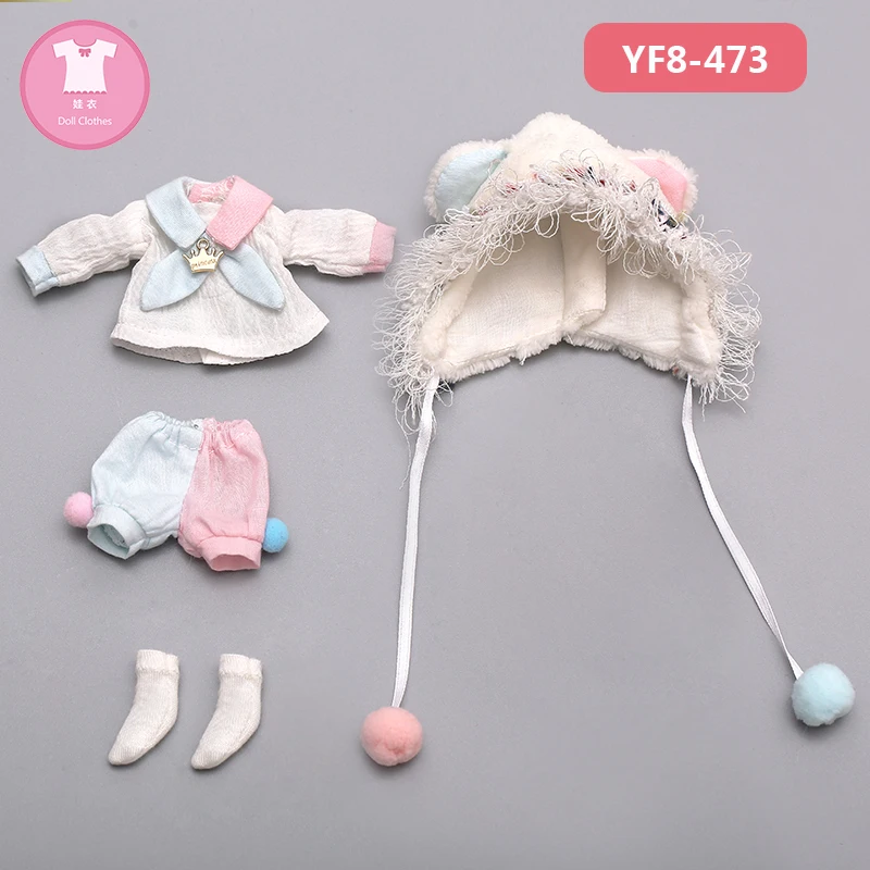 BJD одежда 1/8 милое мини платье или костюм для лати желтое Lumi Haru Sunny Body Doll Одежда Аксессуары OUENEIFS - Цвет: YF8-473