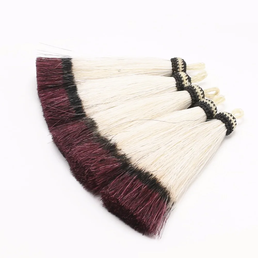 GUFEATHER L101/10 см кисточка из конского волоса/Кисточка/ювелирные аксессуары/ручная работа/изготовление украшений/цветной скользкий кулон/украшения