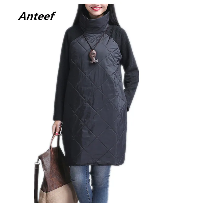 Женское платье с длинным рукавом черное хлопковое повседневное свободное мини