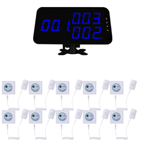 1display 10buttons Беспроводной Cafe пейджер Системы Новое поступление вибрировать смотреть пейджер k-300plus и небольшой силиконовый чехол для ключей кнопку вызова(1 часы+ 35 абонента - Цвет: 1display 10buttons