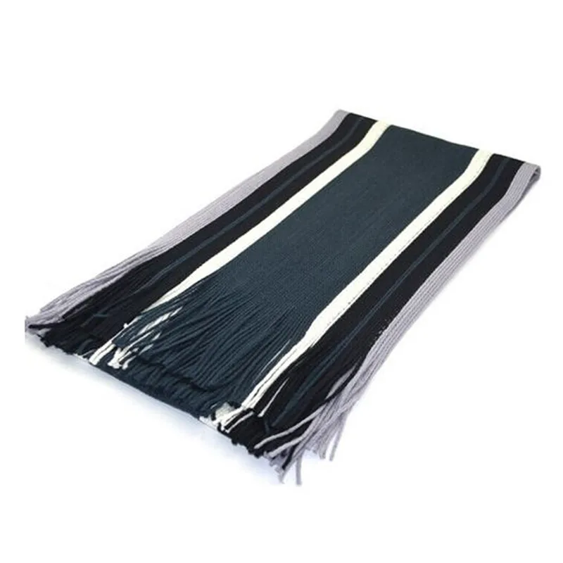 Cotton Knitted Warm Blanket Scarf For Men Women 2018 Winter Long Cashmere Scarves Striped Tassel Shawl Echarpe Fourrure 180x23cm |