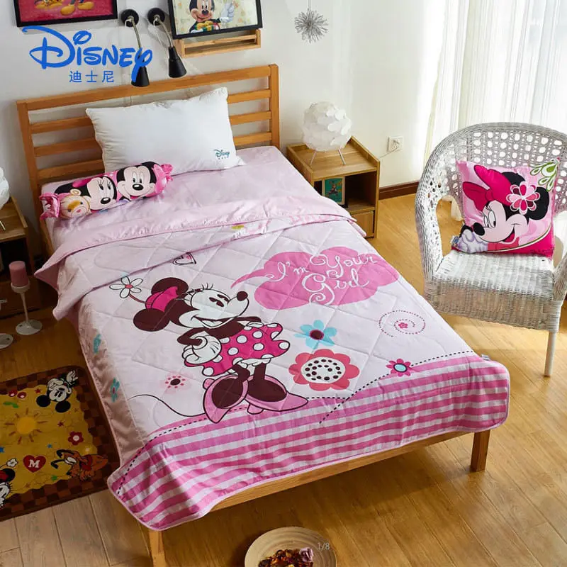 Disney Аутентичные Замороженные Эльза и Анна одеяла летнее одеяло постельные принадлежности хлопчатобумажные покрывала детей девочек детская спальня Decorat