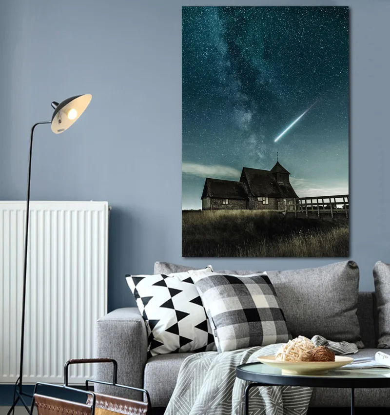 

Passo dello Stelvio Italy nature stars night view landscape posters on the wall picture home living room decoration KE962