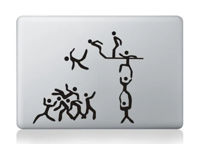 MB black-Part C(179) Частичные наклейки для ноутбука Apple Macbook Air Pro retina мультяшный ПК Ноутбук кожа для hp/Asus/Dell наклейка на компьютер наклейки - Цвет: MB black-Part C(179)
