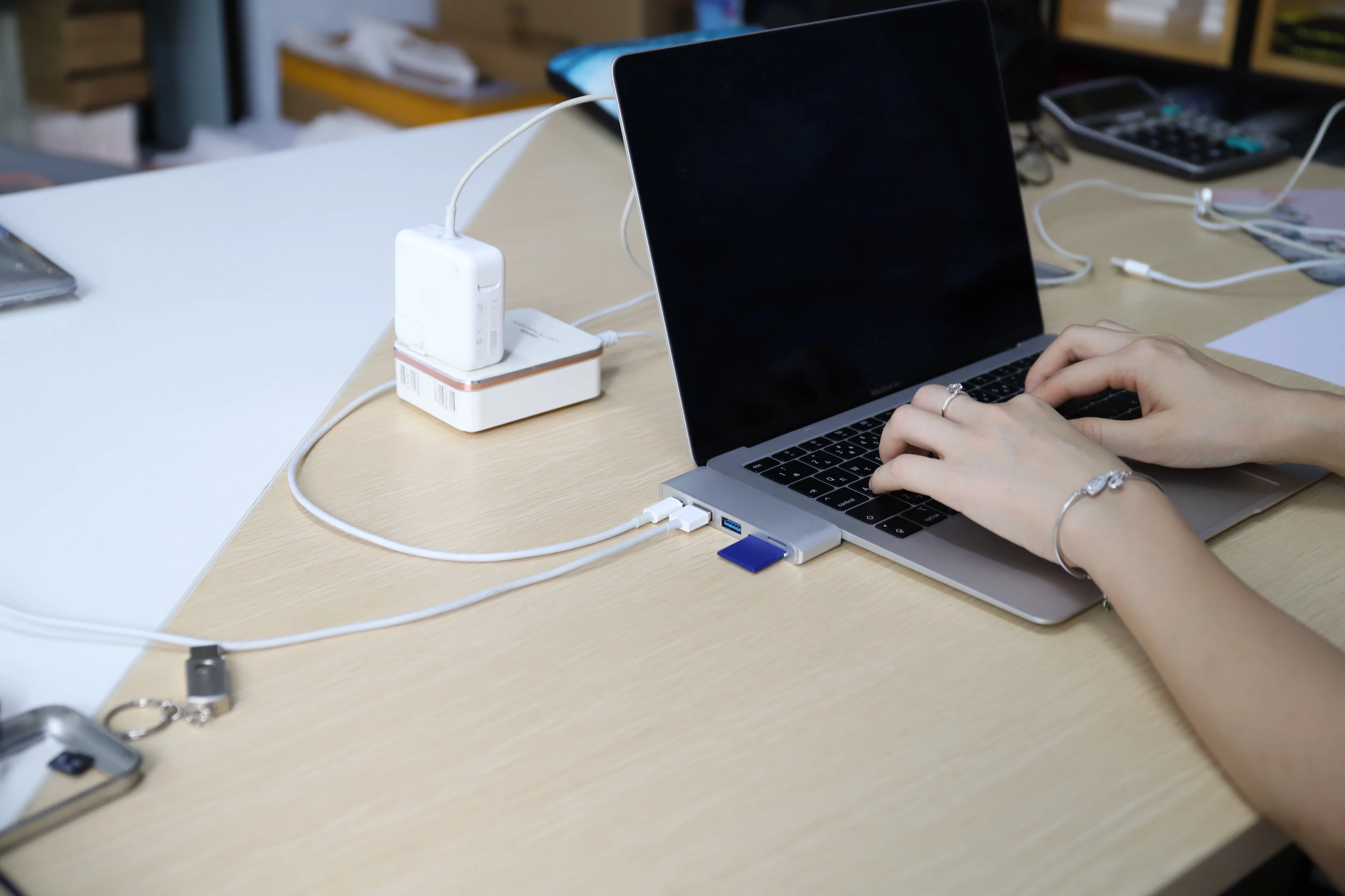 5 в 1 USB-C адаптер с 2 USB 3,0 портами Micro SD устройство для чтения памяти type-C USB 3,0 концентратор для нового Macbook Pro Air A1932/retina 12