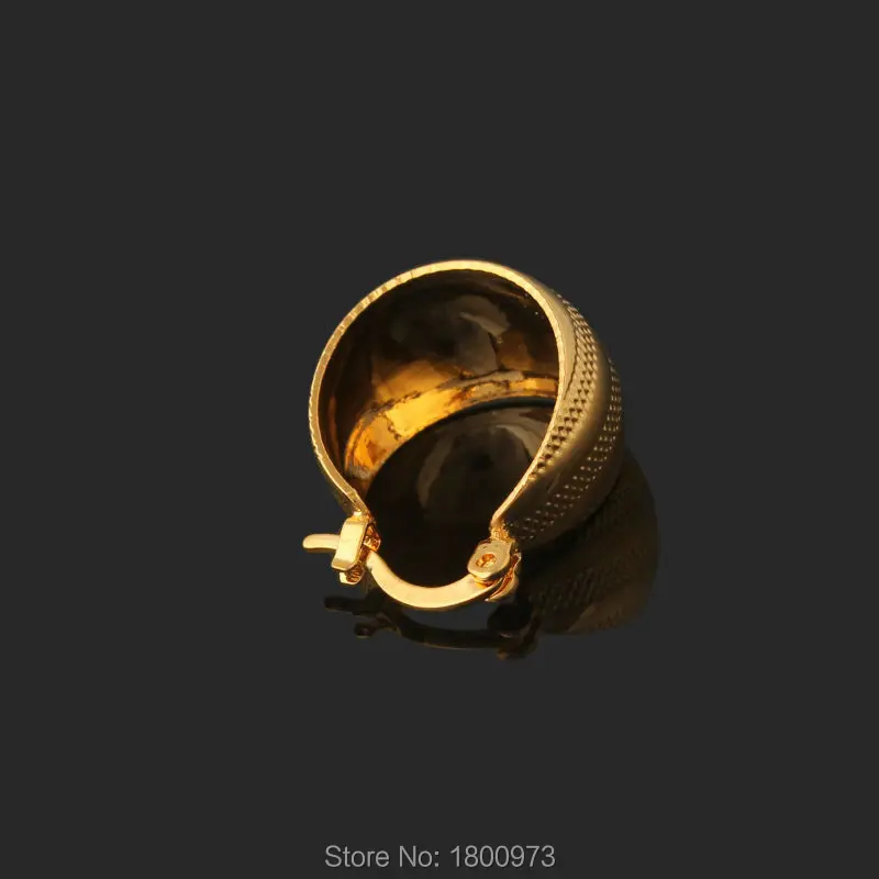 Новые винтажные серьги модные ювелирные изделия 18К золотого цвета заполненные