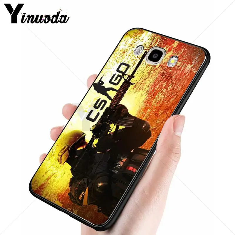 Yinuoda Counter Strike cs go черный мягкий чехол для телефона Samsung Galaxy j6plus j7 prime j8 j2 j4plus 2018