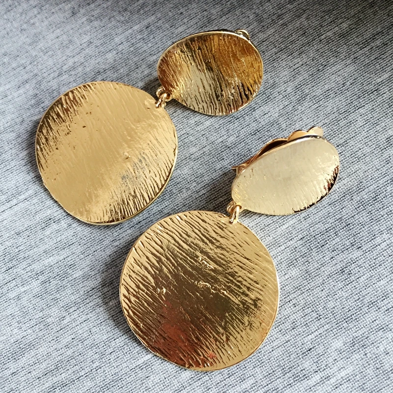 Металлические Модные клипсы в стиле панк эффектные текстурированные массивные