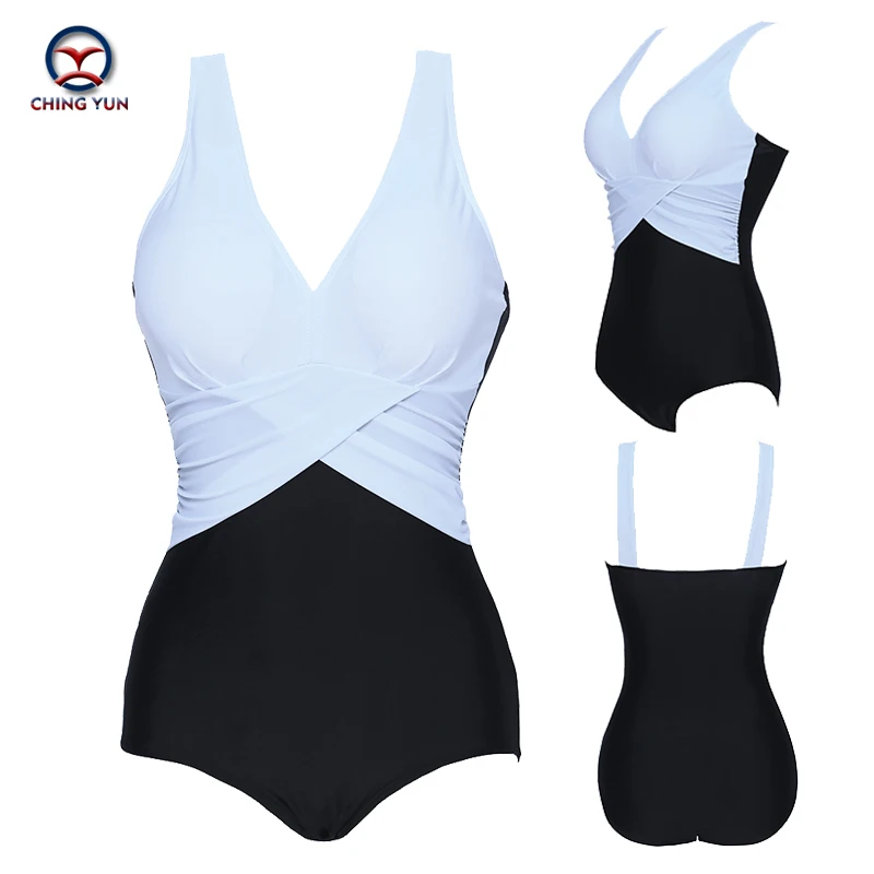 Женский купальник с глубоким v образным вырезом сексуальный большого размера