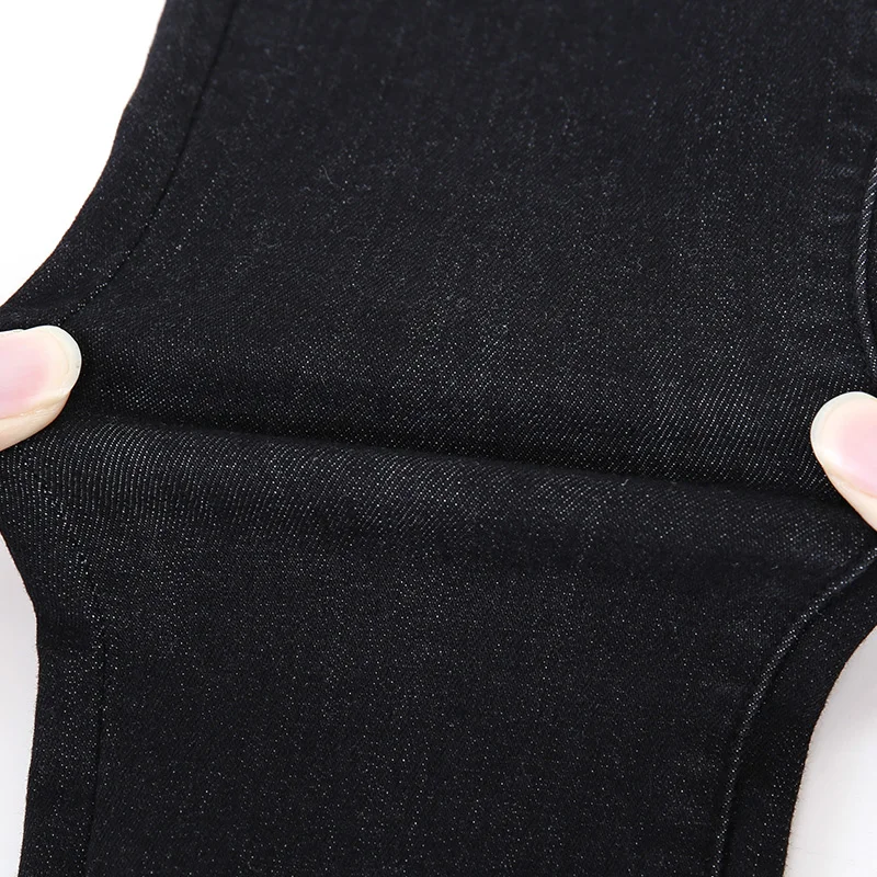 LEIJIJEANS Новое поступление Зимние флисовые тянущиеся хорошо размера плюс