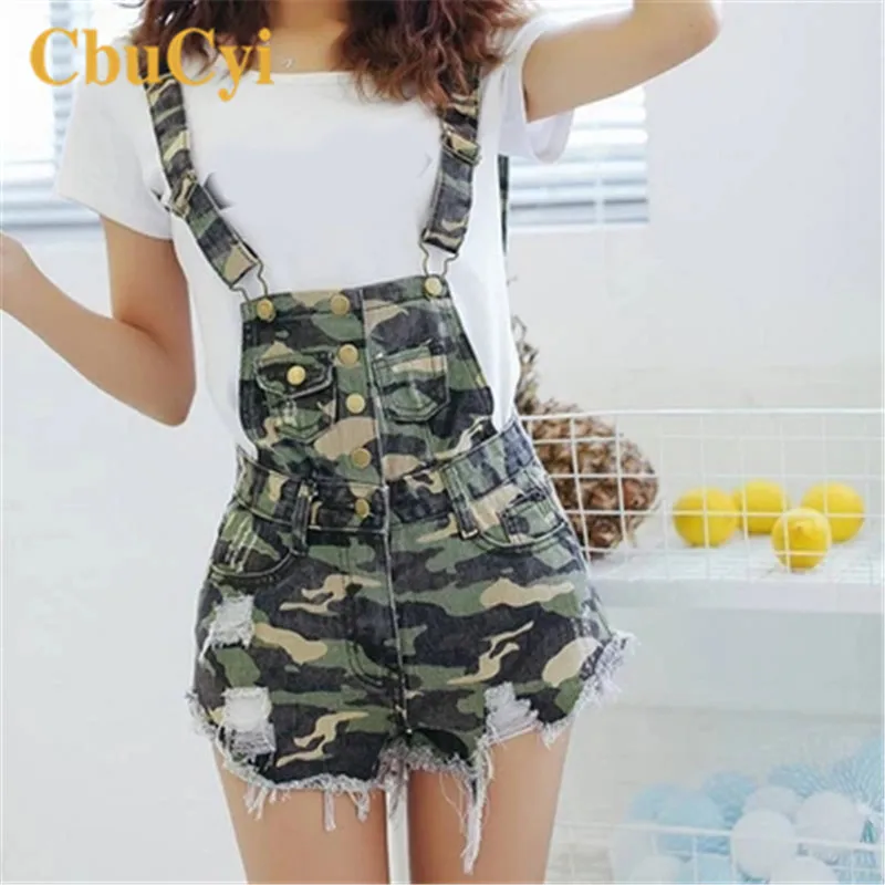 CbuCyi Для женщин Playsuit Джинсовые комбинезоны для Bodycon Короткие Rompers s комбинезон