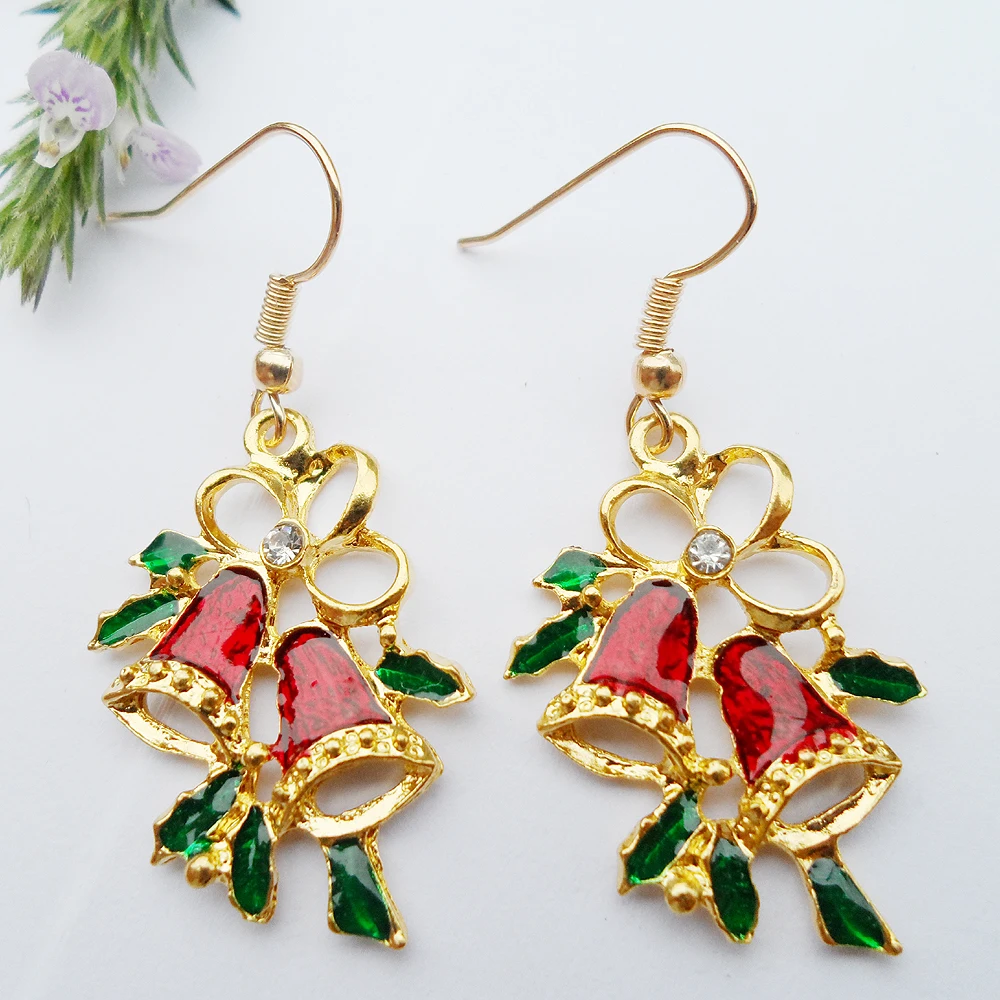 2020 Новогодний подарок модные рождественские серьги подвеска в виде колокольчика