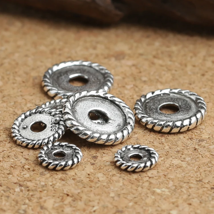 Ювелирные изделия из настоящего серебра 925 пробы бусины разделители