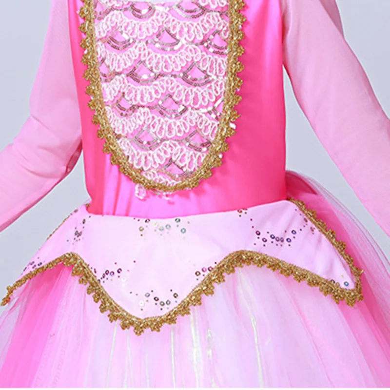 Новинка 2017 года сезон весна-лето платье Спящей красавицы для девочек розовое