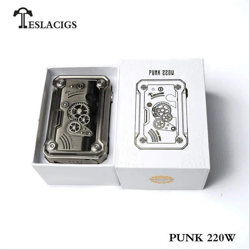 Оригинальный Teslacigs Telsa панк 220 Вт box mod Kit с горячей coilart mage v2 rta 3 5 мл 24 Диаметр бак