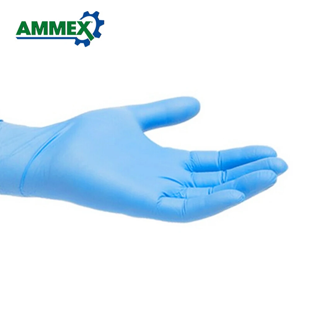 AMMEX 100 шт одноразовые нитриловые резиновые перчатки без порошка утолщенные резиновые перчатки для домашнего использования еды медицинские стоматологические