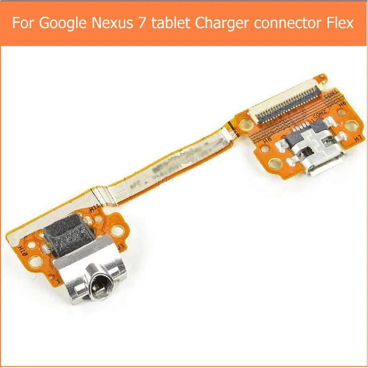 Подлинный Usb разъем для зарядного устройства для Google nexus 7 зарядный порт+ Аудио разъем для наушников+ гибкий кабель, сменные детали