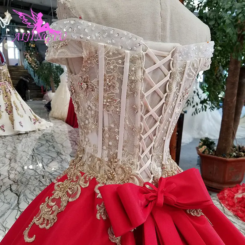 AIJINGYU Short Bride Dress China Western Bridal Gowns Plus Size USA Marriage Queen Sexy Women Front Gown Wed To Be Dresses | Свадьбы и