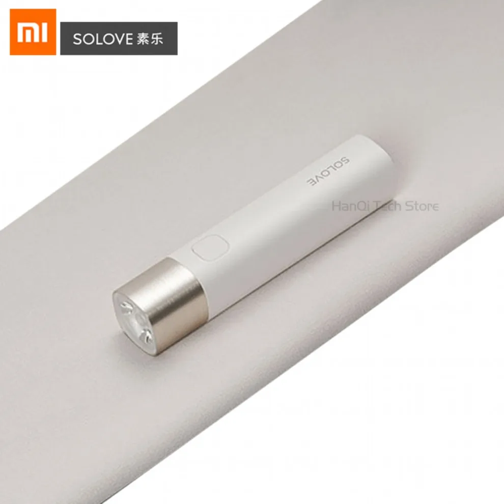 White Xiaomi Solove X3 USB Перезаряжаемый яркий EDC фонарик 3000 мАч Внешний аккумулятор портативный мини светодиодный фонарь для велосипеда - Цвет: White