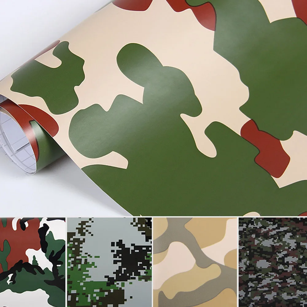 1pc 20cm*152cm Camouflage Vinyl PVC Car Sticker Wrap Film Digital Woodland Army Military Desert Decal for Auto Motorcycle | Автомобили и