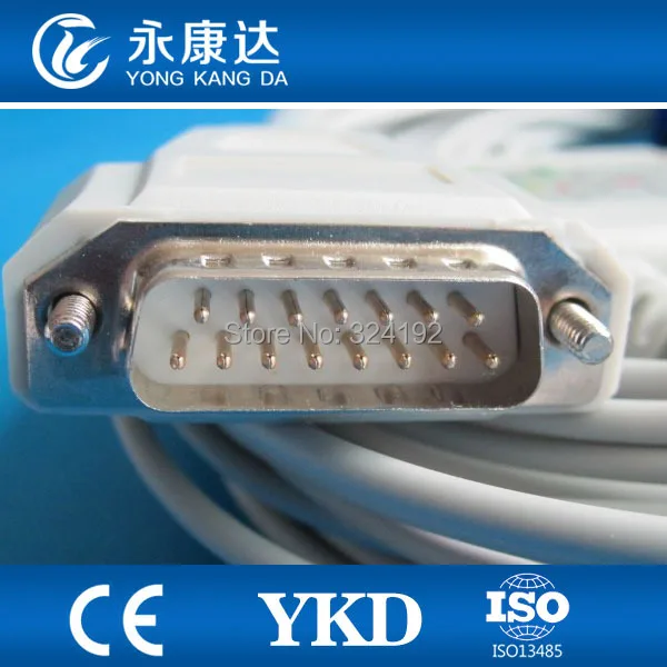 Новый Din3.0 наконечник для NIHON KOHDEN EKG кабеля 10 leadпроводов AHA 4 7 k ohm стандарт