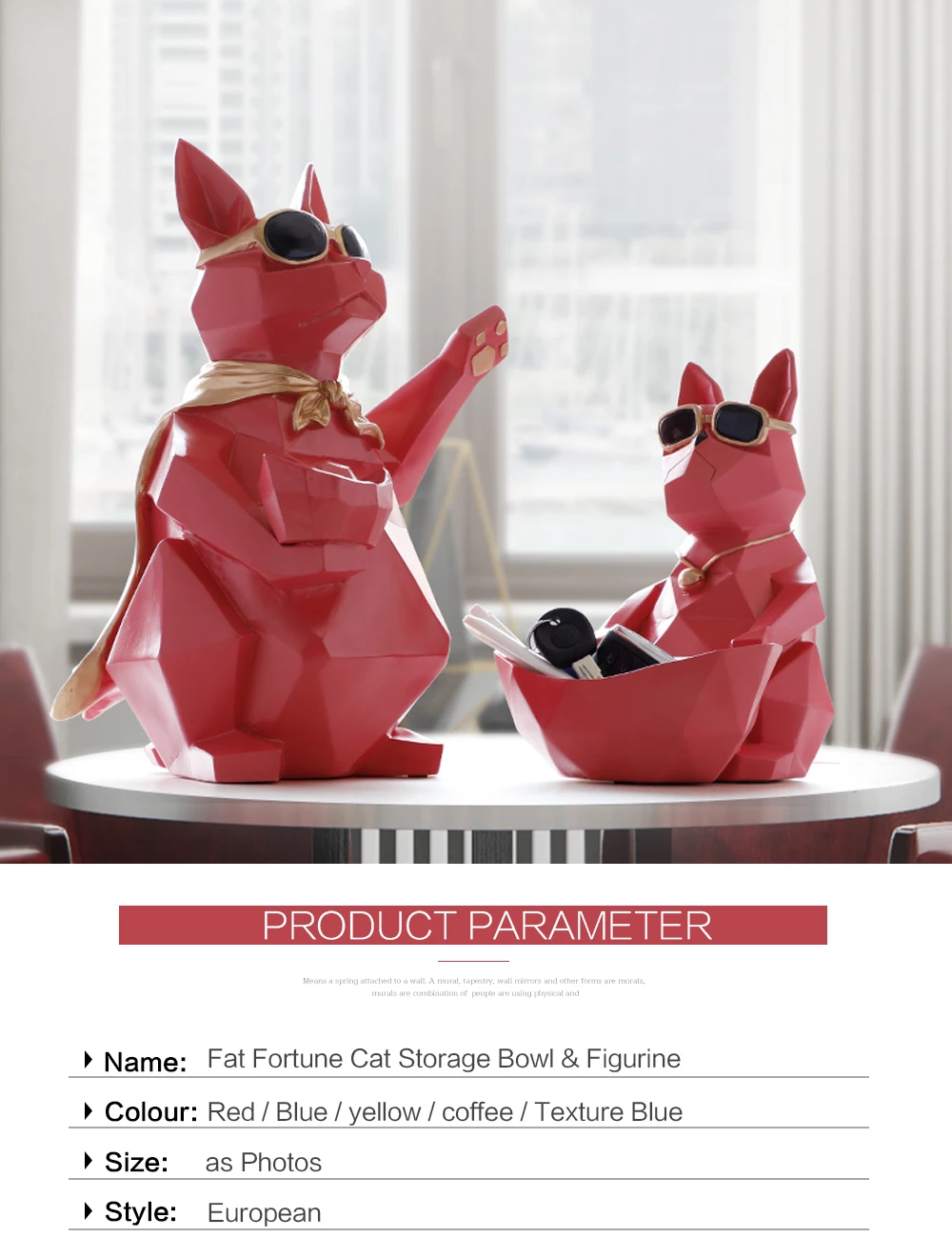 Фигурки кошек, собак, фигурки из смолы, фигурки животных, миниатюрные милые украшения для дома, офиса, украшение, чаша для хранения, резная коллекционная