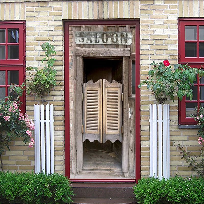 LY90219009 77x200 см 3D каменная дверь наклейка для гостиной спальни поделки ПВХ самоклеющиеся обои водоотталкивающие обои наклейка - Цвет: LY90219009