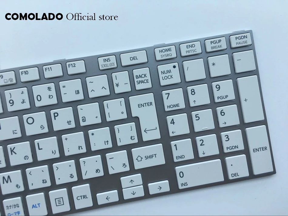 JP японская клавиатура для TOSHIBA L850 L855 L870 L850-T01R P850 S850 S855D C850 белая с серебристой