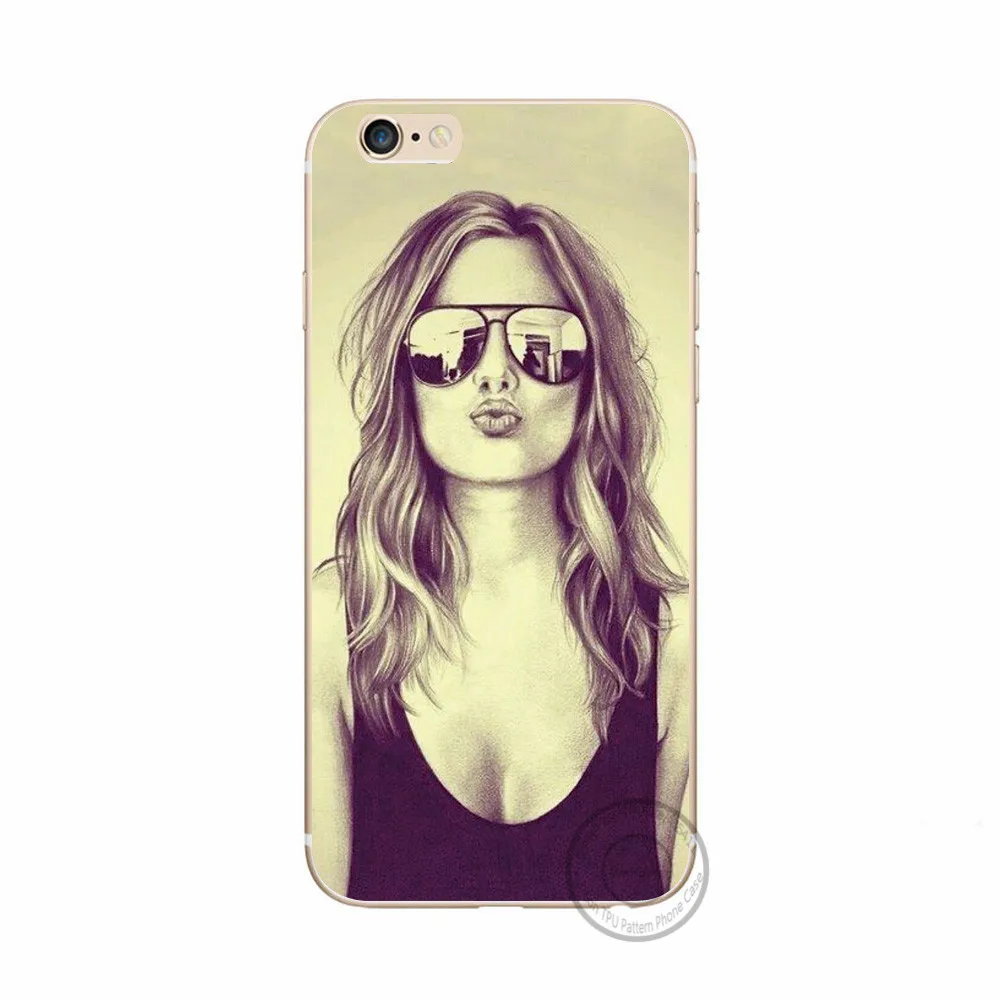 Luxury Phone Case For Iphone 6 6s Rubber Covers Skin Cool Sexy Fashion Girls Pattern Soft Silicone Fundas Coques |