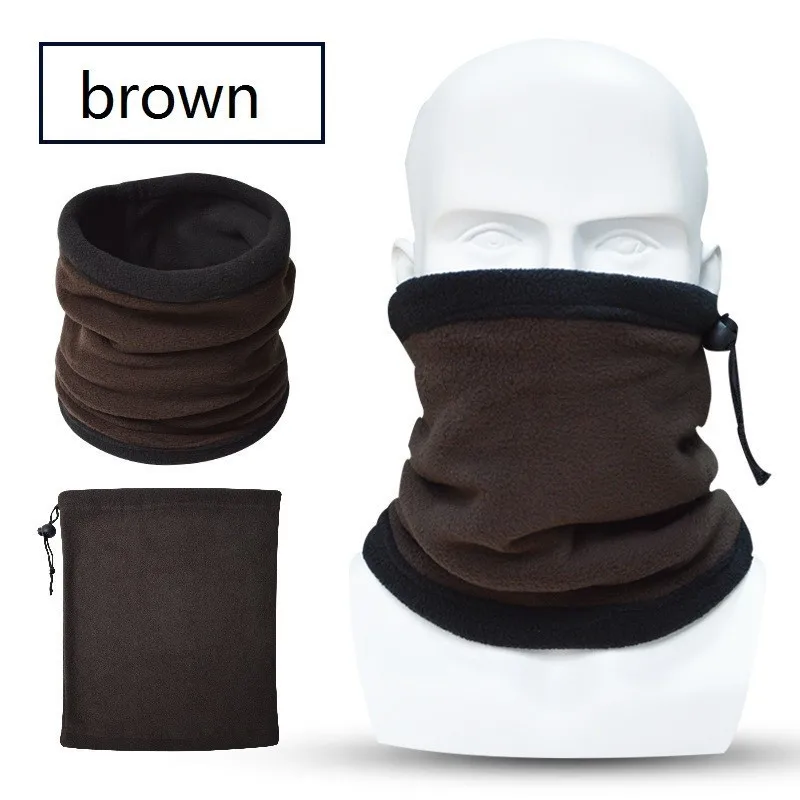 brown Модный мужской зимний шарф, кольцо, женские вязаные шарфы для мужчин, снуд, шейный платок, снуд, деформационный воротник, теплые мужские мягкие флисовые шарфы - Цвет: brown