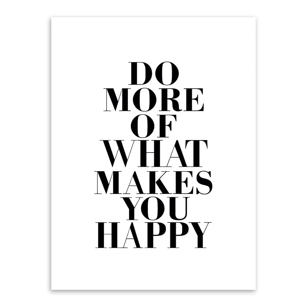 Черный белый цвет нордическая минималистская типография Smile Love художественная